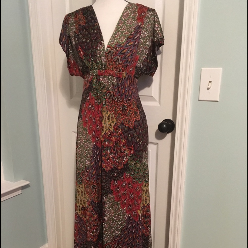 Hypnotic Peacock Maxie Dress